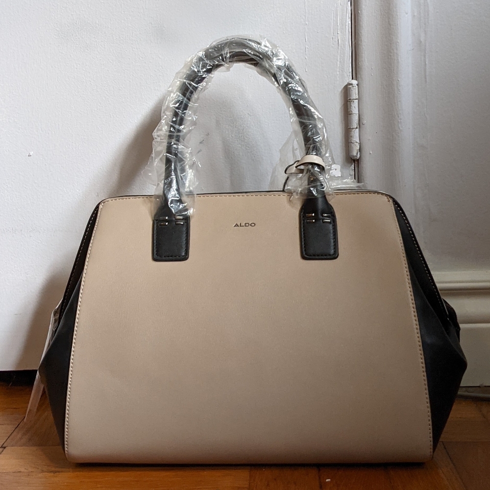 Aldo black and beige handbag